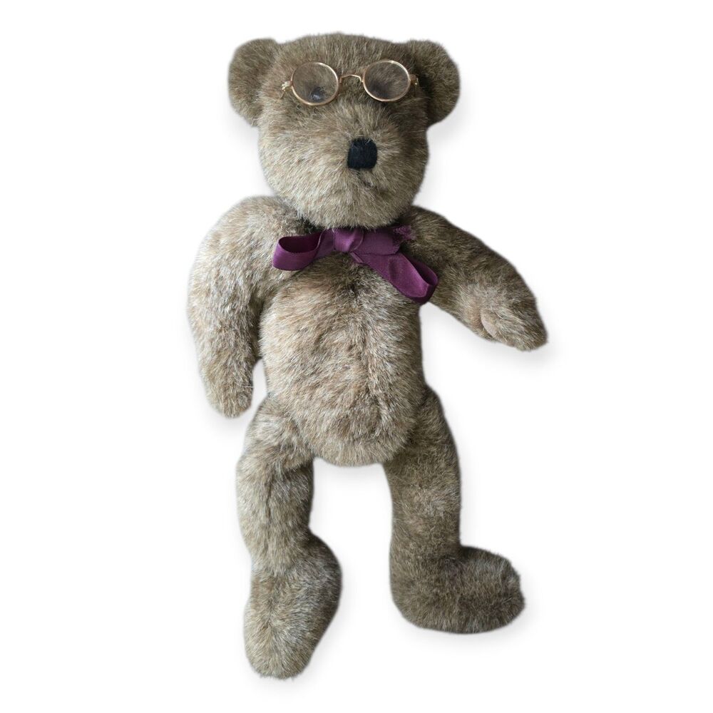 VINTAGE Boyd's Bear J.B.Bean Series 1985-95 Jointed Plush Brown Bear Bartholemew - Picture 4 of 6